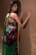 The green mood saree