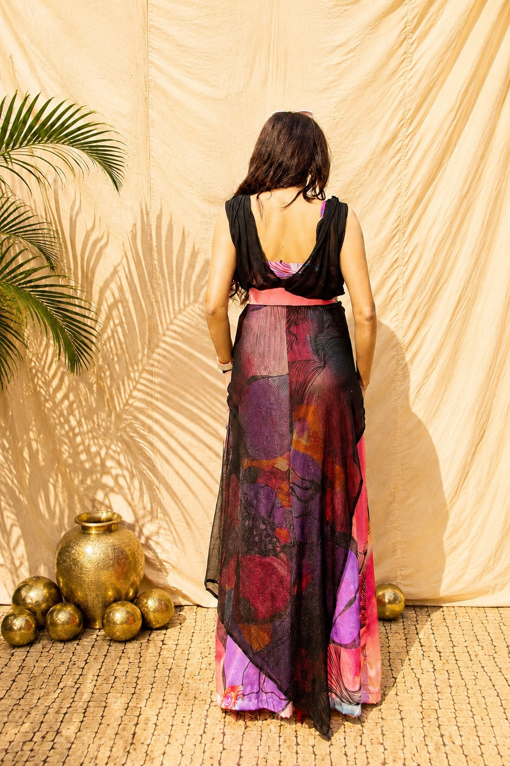 purple drape jumpsuit