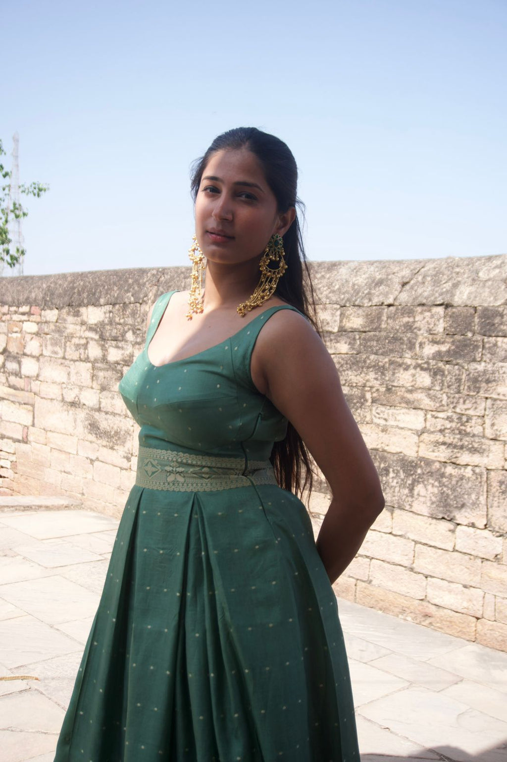 Sage Drape Gown