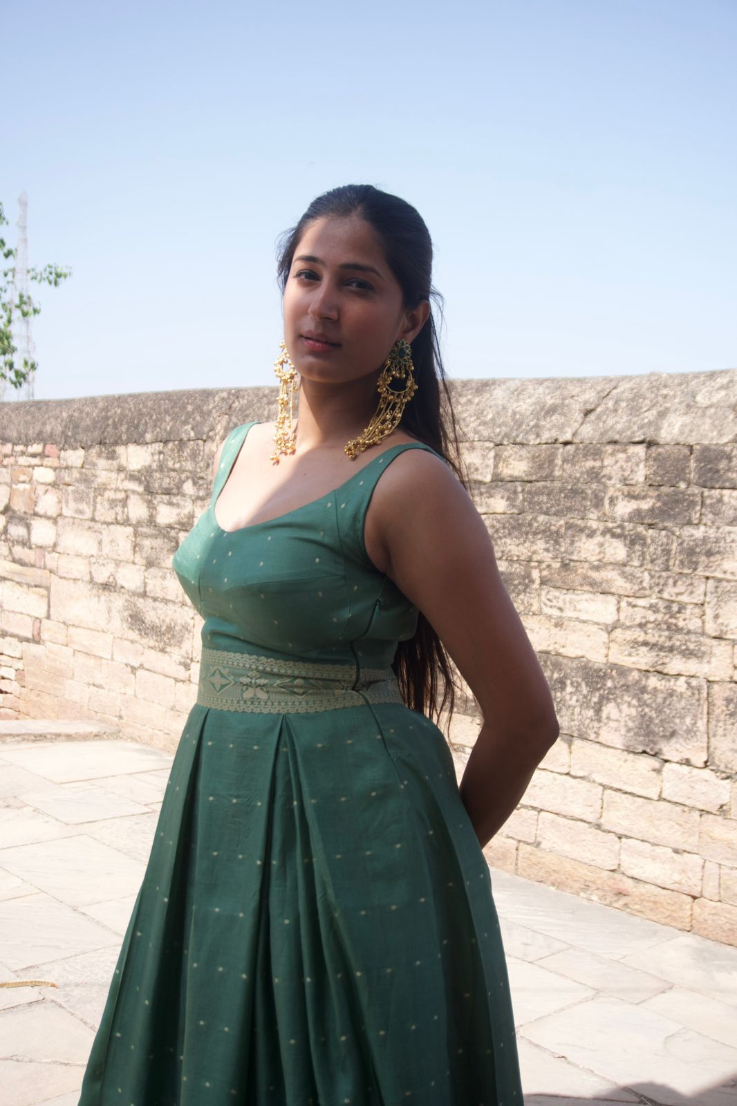 Sage Drape Gown