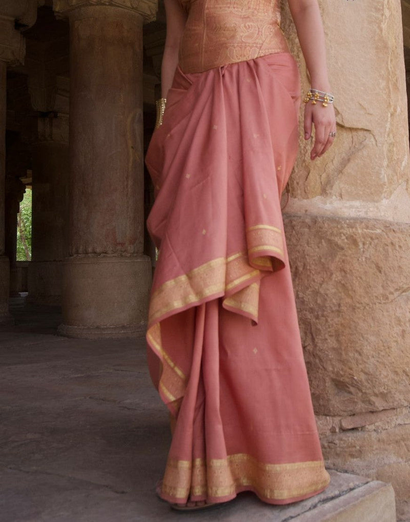 Rosé Drape Saree Set